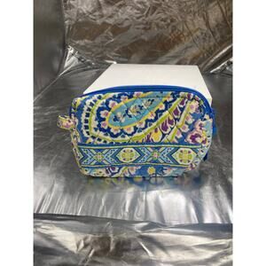 Vintage Discontinued 2000s Vera Bradley Capri Blue Makeup Pouch Bag